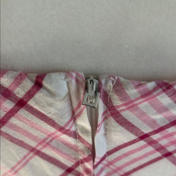 Chic Strapless Pink Plaid Dress - Picture 4 of 5